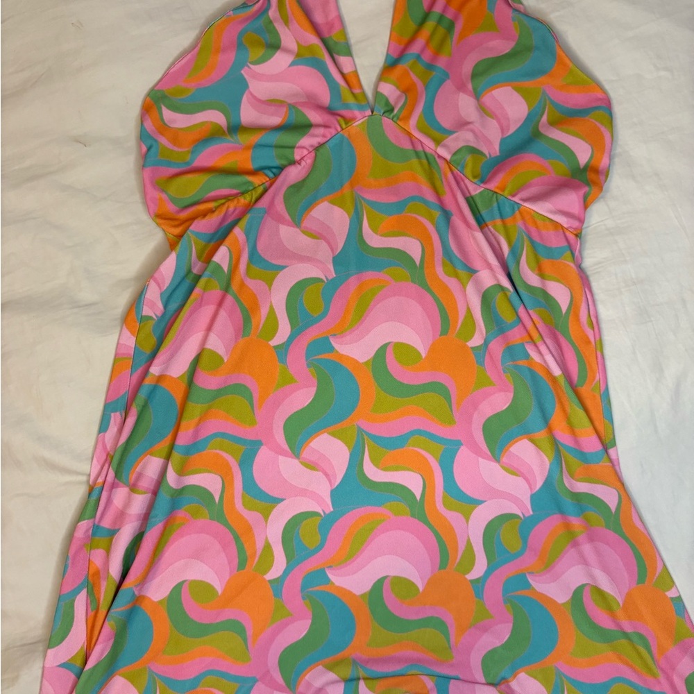 Show Me Your MuMu x Barbie Swirl Pattern Dress